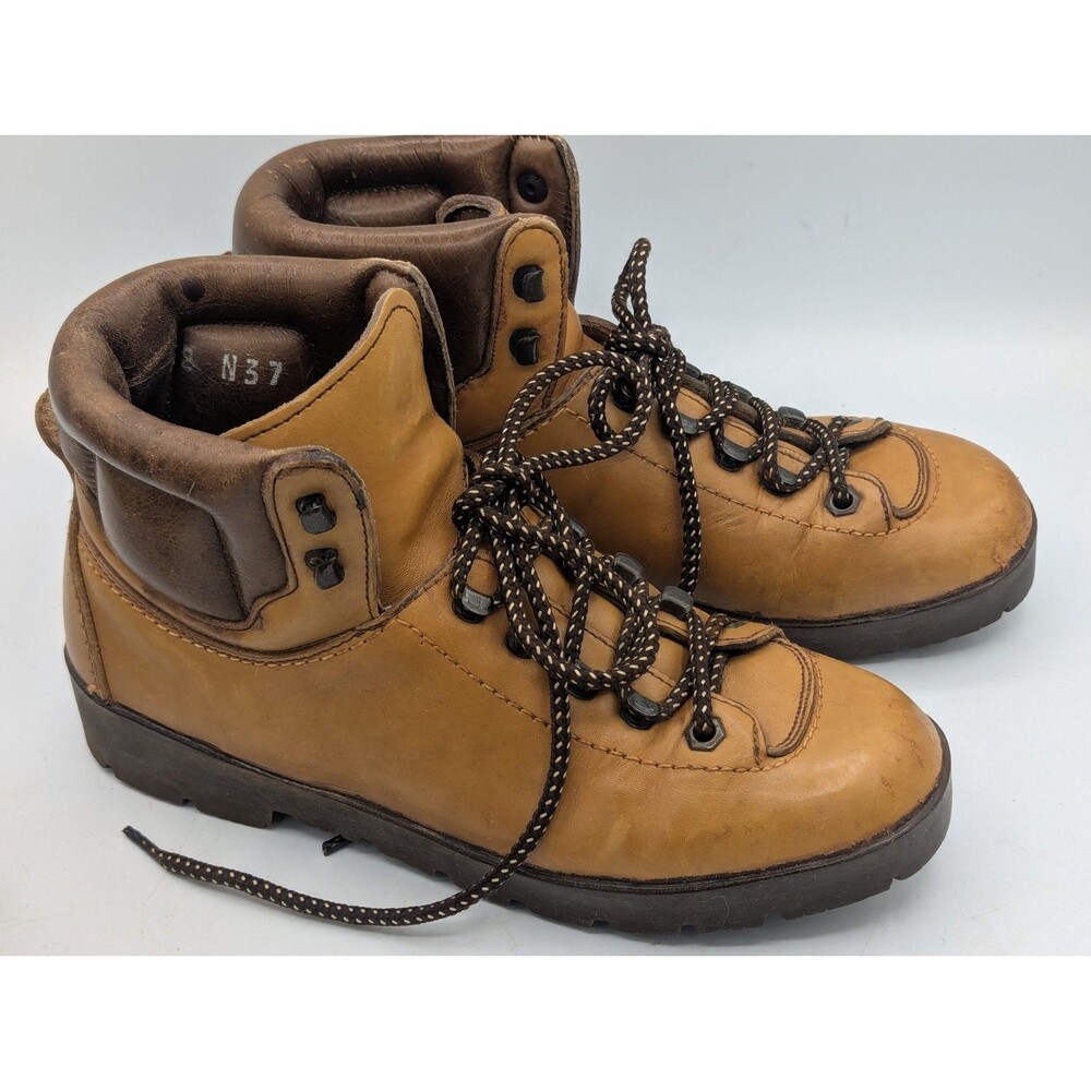 VTG 80's Scarpa Mountaineering Hiking Boots ItalianSz 37 Leather Womens